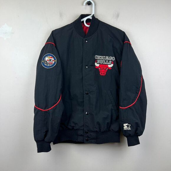 Vintage Starter Chicago Bulls 1991 1992 Back To Back Championship Jacket Size M